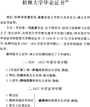 柏林大学毕业证书